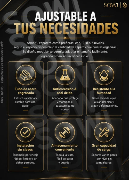 🏠 CLOSET DESARMABLE DE TELA + COMBO ZAPATERO 10 NIVELES 🏠