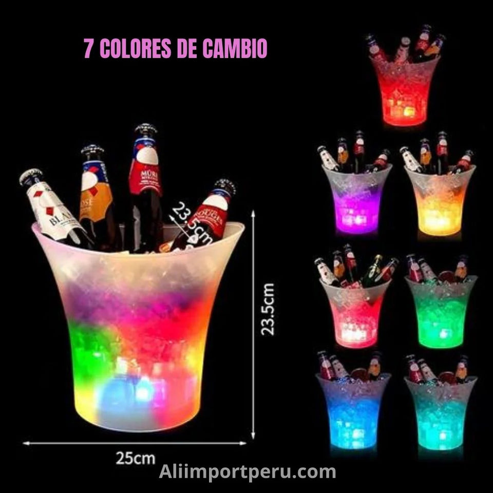 PARLANTE HIELERA BLUETOOTH RECARGABLE LUZ RGB TENDENCIA 2025