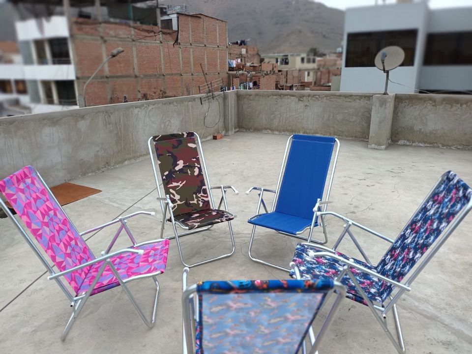 Silla plegable y/o perezosa metal galvanizado || soporta 150 kilos