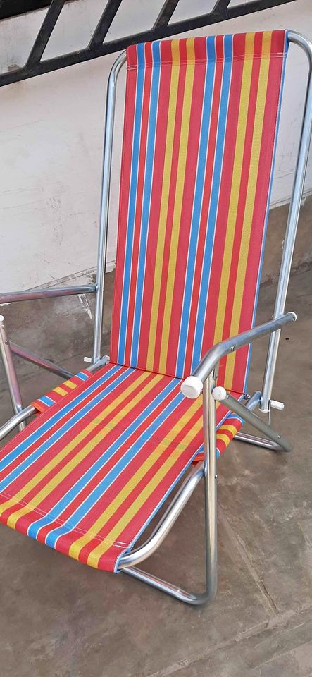 Silla plegable y/o perezosa metal galvanizado || soporta 150 kilos