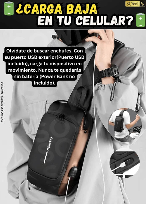 COMBO MORRAL IMPERMEABLE USB + BARBERA ELECTRICO+GUIAS OBSEQUIO😍®