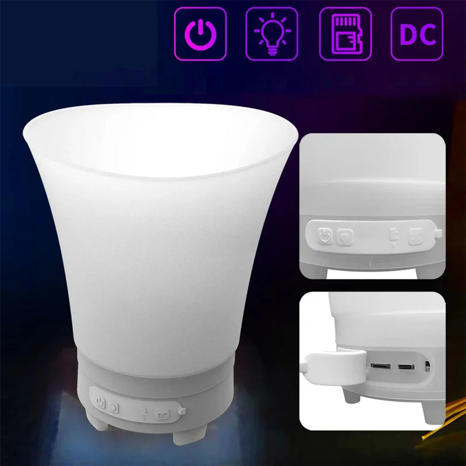 PARLANTE HIELERA BLUETOOTH RECARGABLE LUZ RGB TENDENCIA 2025