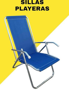 Silla plegable y/o perezosa metal galvanizado || soporta 150 kilos