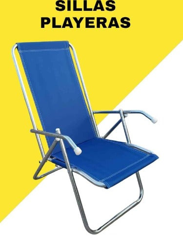 Silla plegable y/o perezosa metal galvanizado || soporta 150 kilos